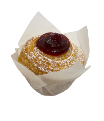 Raspberry Custard Cruffin