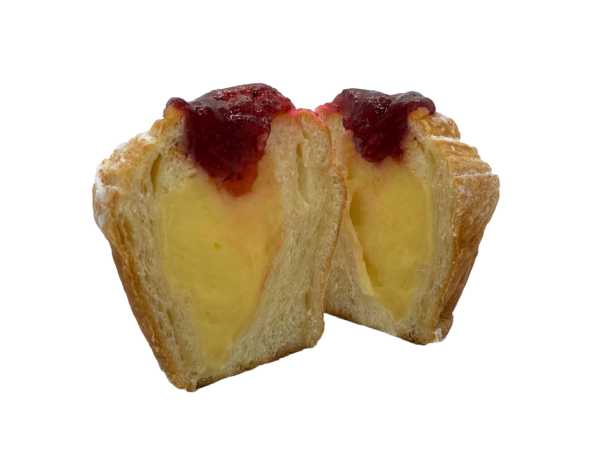 Raspberry Custard Cruffin