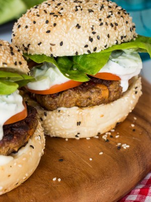 Indian Lamb Burgers with Raita - My Food Bag