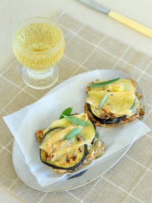 Toasted Eggplant, Taleggio & Walnut Sandwiches