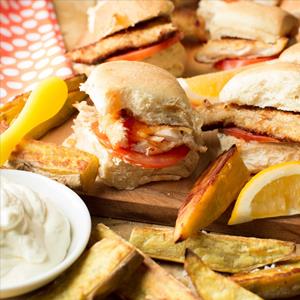 Crispy Fish Sliders with Salad & Kumara Wedges - My Food Bag