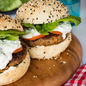 Indian Lamb Burgers with Raita - My Food Bag