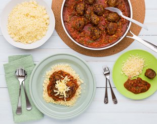 Italian Beef Meatballs with Couscous - My Food Bag