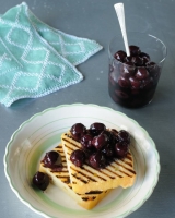 Grilled Lemon Cake with Cherry Compote
