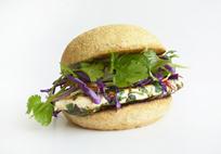 Thai chicken burger with slaw