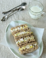 Chicken, celery & caper ribbon sandwiches