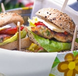 Lemon-crumbed chicken rolls